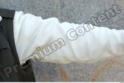 Arm Man White Casual Sweatshirt Chubby